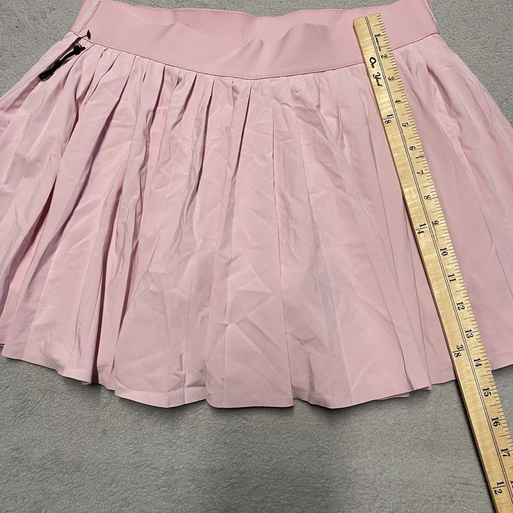 Aritzia Golden Tennis Skirt Large Pink Lined Pleated Skort Active Movetech Micro - Picture 7 of 8
